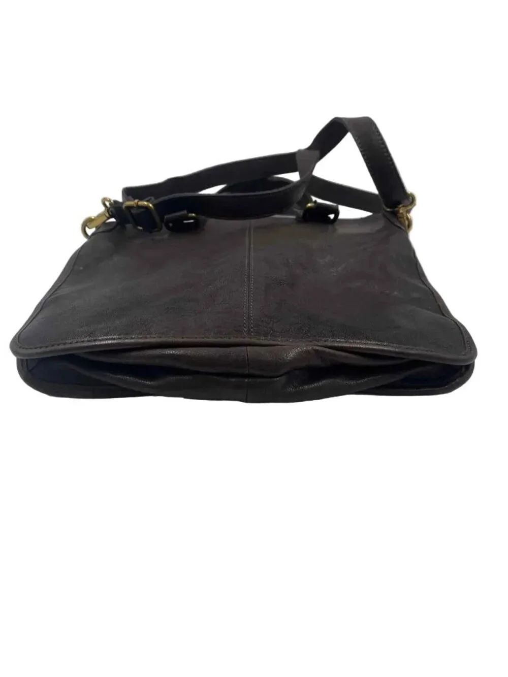 FOSSIL Brown Leather BECCA Handled Satchel w/Crossbody Strap